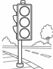 Ausmalbild Ampel am Zebrastreifen