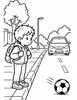 Ausmalbild Ball an der Strasse richtig