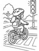 Ausmalbild Bei Rot mit dem Fahrrad falsch