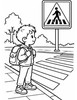 Ausmalbild Fussgängerüberweg Verkehrszeichen