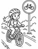 Ausmalbild Radweg Verkehrszeichen