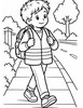 Ausmalbild Sicher auf dem Gehweg gehen