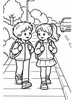 Ausmalbild Sicher auf dem Gehweg richtig