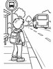 Ausmalbild Warten bis der Bus weg ist