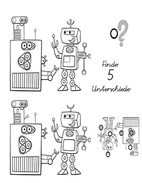 Arbeitsblatt Suchbild Roboter
