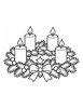 Ausmalbild Adventskranz zum vierten Advent