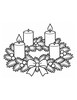 Ausmalbild Adventskranz zum zweiten Advent