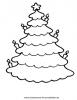 Ausmalbild ungeschmückter Christbaum