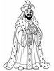 Ausmalbild Balthasar mit Myrrhe