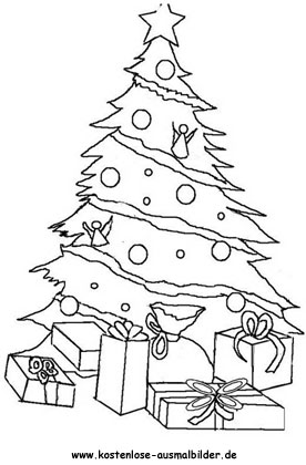 Ausmalbild Weihnachtsbaum 11