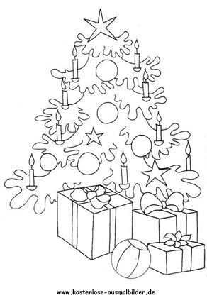 Ausmalbild Weihnachtsbaum 13