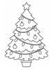 Ausmalbild Weihnachtsbaum mit Lichterkette
