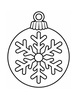 Ausmalbild Christbaumkugel mit grossem Eiskristall