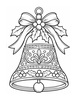 Ausmalbild Weihnachtsglocke mit Ornamenten