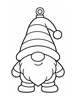 Ausmalbild Weihnachtswichtel Anhänger