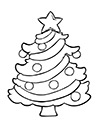 Ausmalbild Weihnachtsbaum einfach