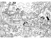 Wimmelbild Piraten zum Ausmalen