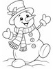 Ausmalbild Lustiger Schneemann