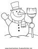 Ausmalbild Schneemann