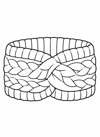 Ausmalbild Geflochtenes Winter Stirnband