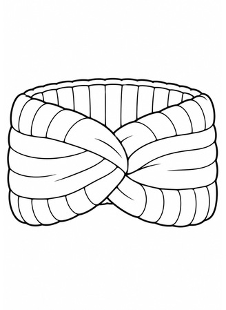 Ausmalbild Winter Stirnband