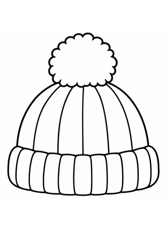 Ausmalbild Wintermütze