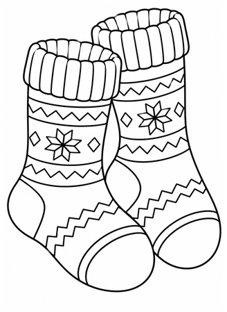 Ausmalbild Wollsocken
