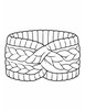 Ausmalbild Geflochtenes Winter Stirnband