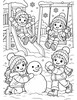 Ausmalbild Kindergarten Winter Spielplatz