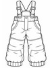 Ausmalbild Schneehose