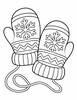 Ausmalbild Winterhandschuhe