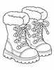 Ausmalbild Winterstiefel