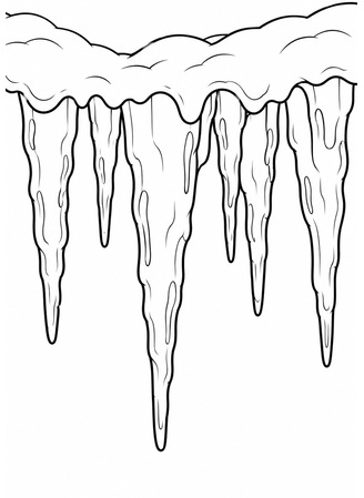 Ausmalbild Eiszapfen