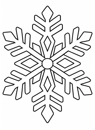 Ausmalbild Grosse Schneeflocke
