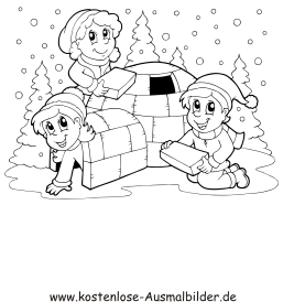 Ausmalbild Iglu
