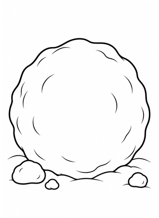 Ausmalbild Schneeball
