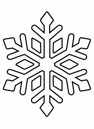 Ausmalbild Schneeflocke