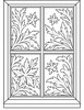 Ausmalbild Fenster mit Eisblumen