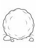 Ausmalbild Schneeball