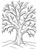 Ausmalbild Schneebedeckter Baum