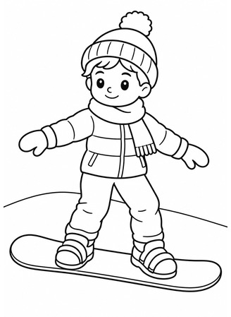 Neue Wintersport Ausmalbilder