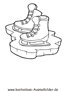 Ausmalbild Schlittschuhe