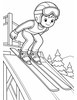 Ausmalbild Skispringer vor dem Start
