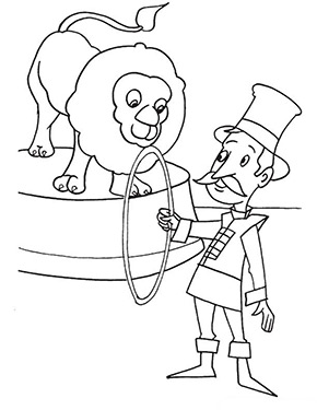 Zirkus Loewe mit Dompteur