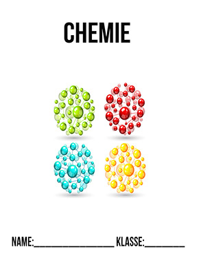 Deckblatt Chemie Deckblatt mit Atomen