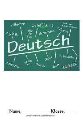 Bunte Deckblätter Deckblatt Deutsch Schule Ordner Deutsch