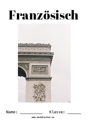 Deckblatt Französisch Deckblatt Arc de Triomphe