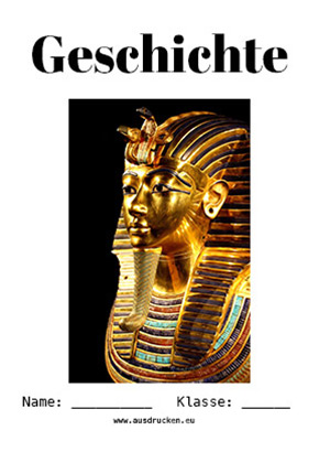 Geschichte Deckblatt Pharao | Deckblätter zum Ausdrucken
