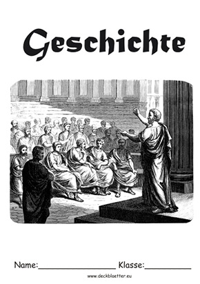 Deckblatt Geschichte-Schulfach-Deckblatt