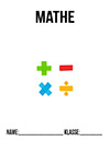 Deckblatt Mathe Deckblatt mit Rechenzeichen